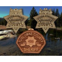 Tuolumne Co Ca Sheriff Abzeichen Oder Patch Ornament Aus Holz von TheCreativeEngraver
