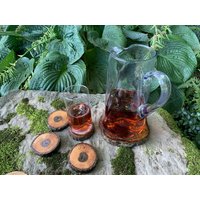 Massive Eiche Oder Birkenholz Untersetzer Die Einzigartige Oberfläche Mit Noppen Verhindert Das Anhaften Am Feuchten Glas. 4 Er Set. Krug Untersetzer von TheCreatureComforts