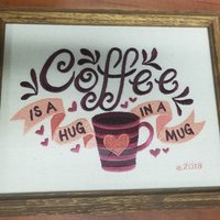 Kaffee Ist Eine Umarmung in Einer Tasse von TheCrookedTeapot