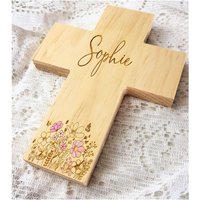 Holz Wandkreuz | Taufkreuz Paten Geschenk Erstkommunion Personalisiertes Taufgeschenk Mädchen Taufe Junge| Wanddeko Holz Wandkreuz | Taufkreuz Paten Geschenk Erstkommunion Personalisiertes Taufgeschenk Mädchen Taufe Junge| Wanddeko von TheCrowsNestSignCo