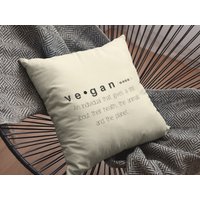 Vegan Noun Definition Kissen/Werfen Die Grausamkeit-Freies Kollektiv von TheCrueltyFreeCo