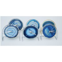 Blau Achat Silber Uhr - Himmelblau Moderne Tischuhr, Geode Tischuhr Boho Decor Hostessen Geschenk Büro Dekor Unter 50 Für Ihn Blau Achat Silber Uhr - Himmelblau Moderne Tischuhr, Geode Tischuhr Boho Decor Hostessen Geschenk Büro Dekor Unter 50 Für Ihn von TheCrushedCrystal