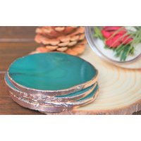 Teal Grüner Achat Untersetzer , Getränke 4Er Set Wohndekor Bar Einweihungsgeschenk Personalisierte Geschenke Teal Grüner Achat Untersetzer , Getränke 4Er Set Wohndekor Bar Einweihungsgeschenk Personalisierte Geschenke von TheCrushedCrystal