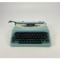 Vintage Schreibmaschine Antares Domus/60Er Italien Blau Two Tone von TheCuriousCaseShop