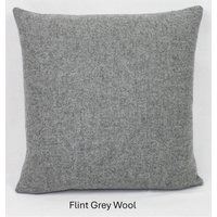 Flint Grau Wolle Kissenbezug Britisch Abraham Moon Wollstoff Kissen Quadrat Rechteck Lendenwirbel von TheCushionHouseUK