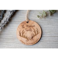 Personalisierte Familien Ornament Mit Geweih von TheCustomNarwhal