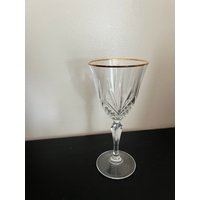 Vintage Weinglas Mit Goldrand, Goldrand von TheCutSilhouette