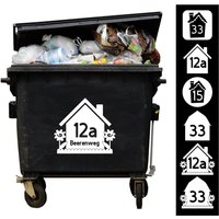 Individueller Mülltonnen-Aufkleber Mit Hausnummer & Straßenname von TheCuteGoodsShop