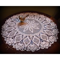 Häkeldeckchen in Weiß Oder Ecru/NaturFilet Blütenblätter Mit Überbackenem Rand21 "Table TopperKostenloser Versand von TheDelicateStitch
