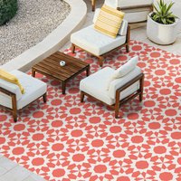 Tan Lines Square Indoor/Outdoor Vinyl Anti-Rutsch Teppich von TheDesignVibe