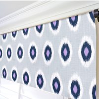 Graue Ikat Volant-Panels. Navy Blau Fenster Behandlung. Grau Dunkelblau Volant. Küchenvorhänge. Schlafzimmer Vorhänge. Wohnzimmer Volant von TheDesignerTouch