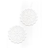 2 Mini Häkeldeckchen Spitzendeckchen Tischdekoration Gehäkelt Scrapbook Handwerk Handgemachte Hochzeitsdeckchen Serviette Boho Dekor Runde Weiße von TheDoiliesEmporium