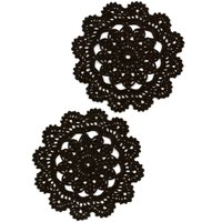 Gehäkelte Deckchen 2Er Set Kleines Häkeldeckchen Einweihungsparty Geschenk Home Hochzeitsdeko Handgemachte Dekoration Baumwolle Textil Kunst von TheDoiliesEmporium