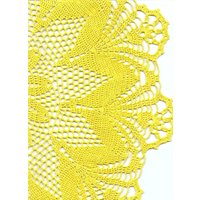 Handgemachtes Häkeldeckchen Spitze Spitzendeckchen Hochzeitsdekoration Wohnkultur Mandala Blume Traumfänger Gehäkelte Ananas Rund Gelb von TheDoiliesEmporium
