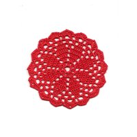 Mini-Häkeldeckchen Spitzendeckchen Tischdekoration Gehäkeltes Deckchen Herzstück Handgemachtes Hochzeitsdeckchen Serviette Boho Dekor Runde Rote von TheDoiliesEmporium