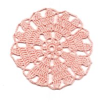 Mini Häkeldeckchen Spitzendeckchen Tischdekoration Herzstück Handgemachte Hochzeit Deckchen Serviette Boho Dekor Rund Pfirsich von TheDoiliesEmporium