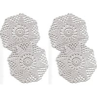 Set Von 4 Häkeldeckchen Medaillons Sortiment Mini Deckchen Boho Handwerk Blume Traumfänger Dekorative Tea Time Untersetzer Wohnkultur von TheDoiliesEmporium