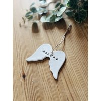 Personalisiertes Gedenkandenken, Beileid, Engelsflügel Geschenk, Verlusterinnerung, Gedenkgeschenk, Trauergeschenk, Familienverlust von TheDoodleShed