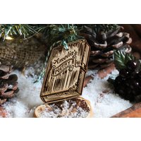 Personalisiertes Poesiebuch Weihnachten Ornament Dichter Name Schriftsteller Liebhaber Holzkugel Laser Graviert Rustikal Holz Personalisierter Baum von TheDribblyYak