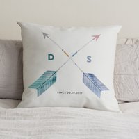 Personalisiertes Paare Initialen Pfeil Kissen | Ideales Geschenk Für Ein Paar Jubiläum, Hochzeit, Geburtstagsgeschenke von TheDriftingBearCo