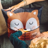 Personalisiertes Fox Story Time Kissen Mit Tasche Lesegeschenk Personalisiertes Fox Story Time Kissen Mit Tasche Lesegeschenk von TheDriftingBearCo