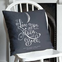 "Personalisiertes "Ich Liebe Dich Zum Mond Und Zurück" Kissen | Mondphasenkissen von TheDriftingBearCo