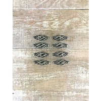 Vintage Swirl Cutout Schubladenknäufe Zinn-Finish, 8Er Set von TheDustyOldShack