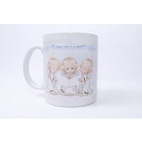 Drei Baby Engel, Beten, Singend, Entzückend, Kaffeetasse, Nachrichtentasse, Neuheittasse, Keramik, Teetasse, ~ 20-01-396 von TheEccentricEye