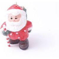 Ornament Weihnachtsmann Mit Stock Und Rucksack, Weihnachten, 5 cm, Hängefigur, Weihnachtsdeko, Vintage, Sammlerstück, ~ 20-34-1197 von TheEccentricEye