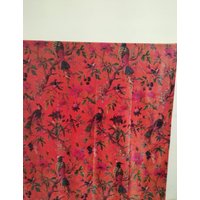 Baumwollsamtvorhänge Mit Blumen - Und Vogeldruck, Wintervorhänge, Für Neues Zuhause, 100% Baumwollsamtvorhänge Mit Blumen - Und Vogeldruck, Wintervorhänge, Für Neues Zuhause, 100% von TheFabricPoint