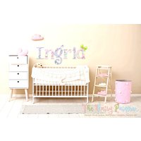 Eule Kinderzimmer Wand Gemalte Buchstaben - Pastell Monogramm Wandbehang Holz Initialen Dekor Baby Name von TheFairyPaintbox