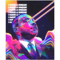 Mlk Jr. Satin Poster | 300G/M² von TheFineArtRevolution