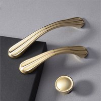 3.75" 5" Matt Gold Schrankgriffe Moderne Runde Schubladenknöpfe Schubladengriffe Pulls Kommode Pulle Schrank Hardware 96 128mm W677 von TheFineHardware