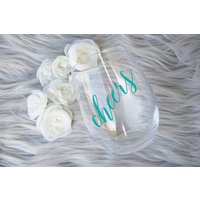 Cheers Stemless Weinglas von TheFriendlyRobot