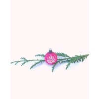 Vintage Rosa Merkurglas Schneeflocke Weihnachtsschmuck ~Antikes Mercury Glas Doppelseitiges Christbaum Ornament ~Feder Baum von TheFullCircleFinds