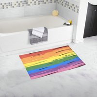 Regenbogen Pride Lgbtq Love Peace Custom Bad Teppich - Mehrere Größen Weihnachtsgeschenk Für Männer, Frauen Und Kinder von TheFunkydelicStore