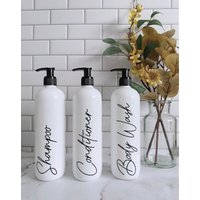 Personalisierte Shampoo, Conditioner, Duschgel Oder Kinderseife Pumpflaschen Elegantes Badezimmer von TheGiftGalleryAU