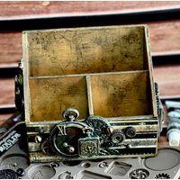 Industrieller Holz Schreibtisch Organizer Steampunk Büro Dekor von TheGiftsMaker