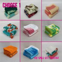 Geschirrtücher 3 - 2Er Set Gehäkelte Handgemachte Handgehäkelte Wiederverwendbar Waschbar Handgemacht von TheGirlsGetCreative