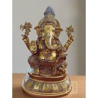 Messing Großes Ganesha Idol, Lord Ganapthi Statue von TheGoldenHeritage
