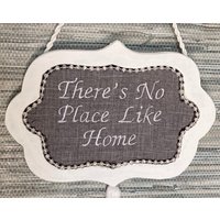There's No Place Like Home Besticktes Schild Handgemachtes Geschenk von TheGratefulHeartShop