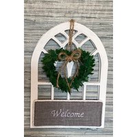 Willkommen Gesticktes Zeichen, Gewölbter Fensterkranz-Wandbehang Handgemachtes Geschenk Willkommen Gesticktes Zeichen, Gewölbter Fensterkranz-Wandbehang Handgemachtes Geschenk von TheGratefulHeartShop