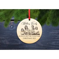 Weihnachtsverzierung Familie 2022 Familienfoto Feiertagsverzierung Individuell Gravierte Ihr Personalisierte Verzierung Weihnachten von TheGreatGifts