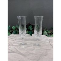 Cristal D'arques Durand Crystal Longchamp Champagner Flöte Gläser 2Er Set von TheGreyHouseshop
