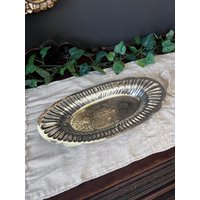 Vintage Geriffelte Rand Geätzt Versilbert Brot Tablett von TheGreyHouseshop