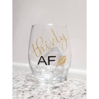 Dreißig Af Glas Geburtstag Weinglas 30. Dirty Thirty Geburtstagsgeschenk Glitzer Talk 30 To Me Flirty Thirty von TheGrowingList