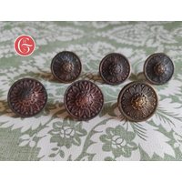 Vintage Blumen Messing Schubladenknäufe | 6Er Set Metallgriffe Möbelknäufe Griffe Für Blumenkästen Kommode von TheGypsyHomeStore