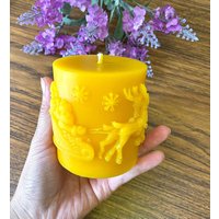 100% Bienenwachs Stumpenkerze - Weihnachtsgeschenk von TheHandmadeCharm