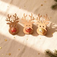 Rentier Gastgeschenk Weihnachten Geschenkanhänger Elch Mitbringsel Weihnachtskugel Tischdeko Winter Advent Baumschmuck Für Pralinen von TheHappyBoxde