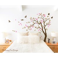 Blumen Wind Baum Wandtattoo - Kinderzimmer Vinyl Aufkleber von TheHappyTreeDesign